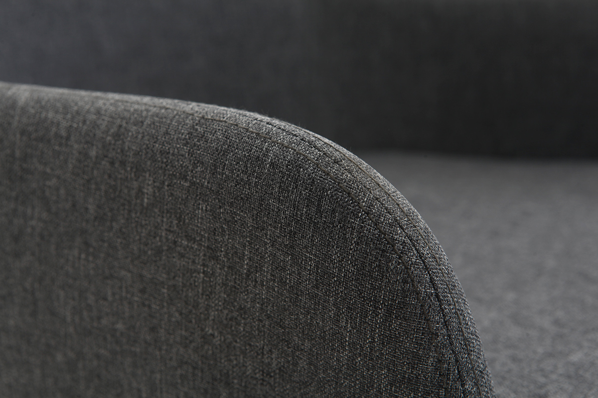 Fauteuil rocking chair design tissu gris fonc� SHANA