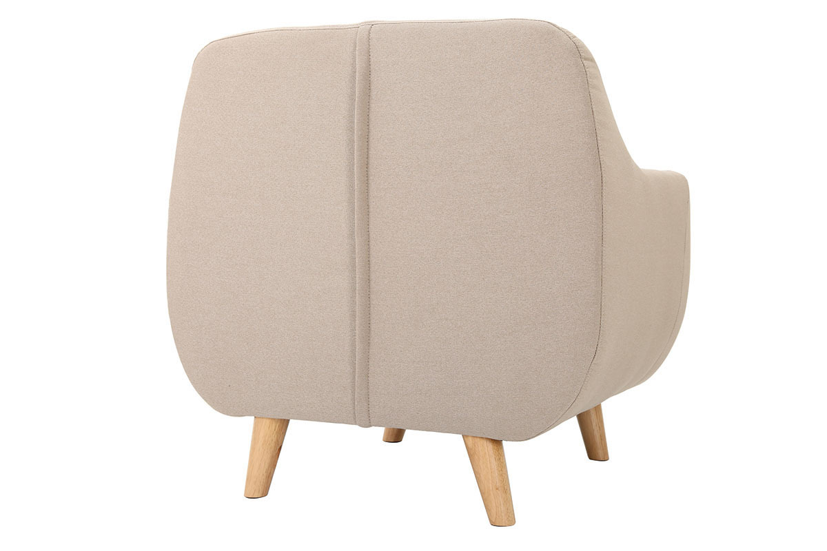 Fauteuil scandinave d�houssable beige YNOK
