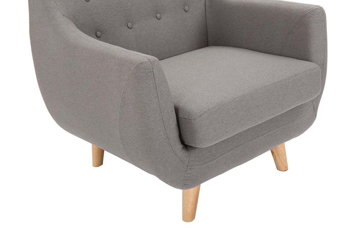 Fauteuil scandinave d�houssable gris clair YNOK