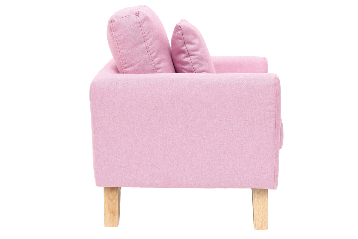 Fauteuil scandinave enfant d�houssable en tissu rose BABY OSLO
