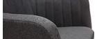 Fauteuil scandinave gris anthracite et pieds chêne ALEYNA