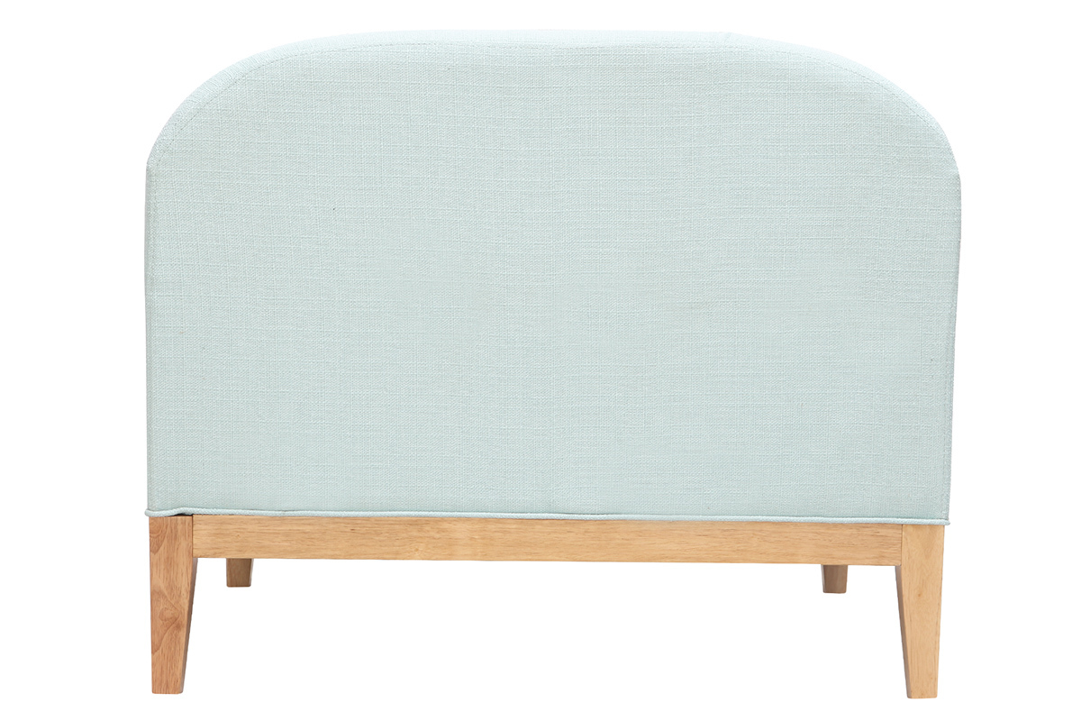 Fauteuil scandinave menthe  l'eau et bois MARY