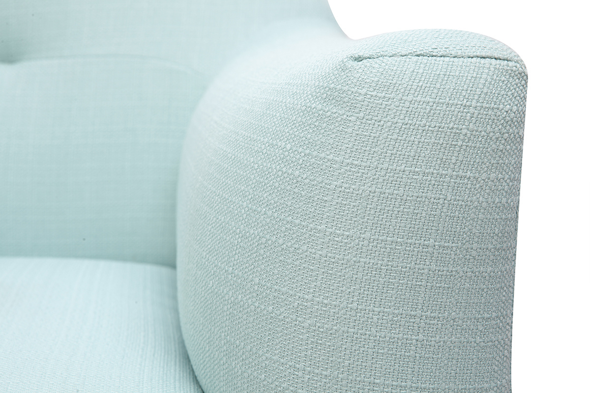 Fauteuil scandinave menthe  l'eau et bois MARY