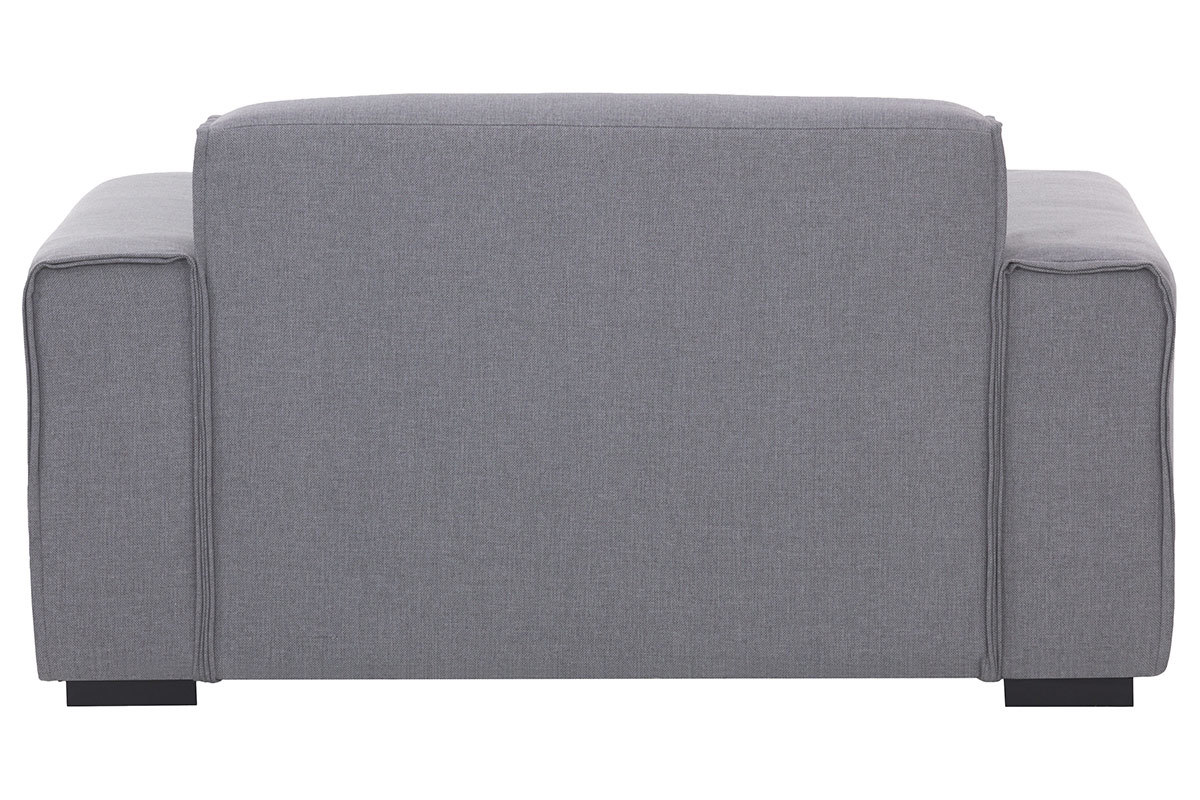 Fauteuil tissu design gris clair MELLOW