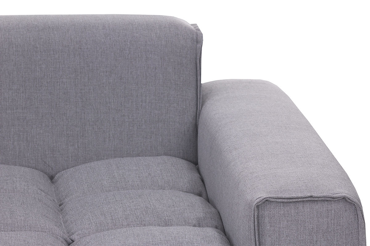 Fauteuil tissu design gris clair MELLOW