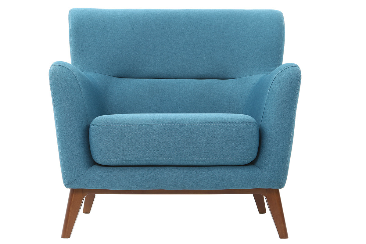 Fauteuil vintage bleu canard MARKUS