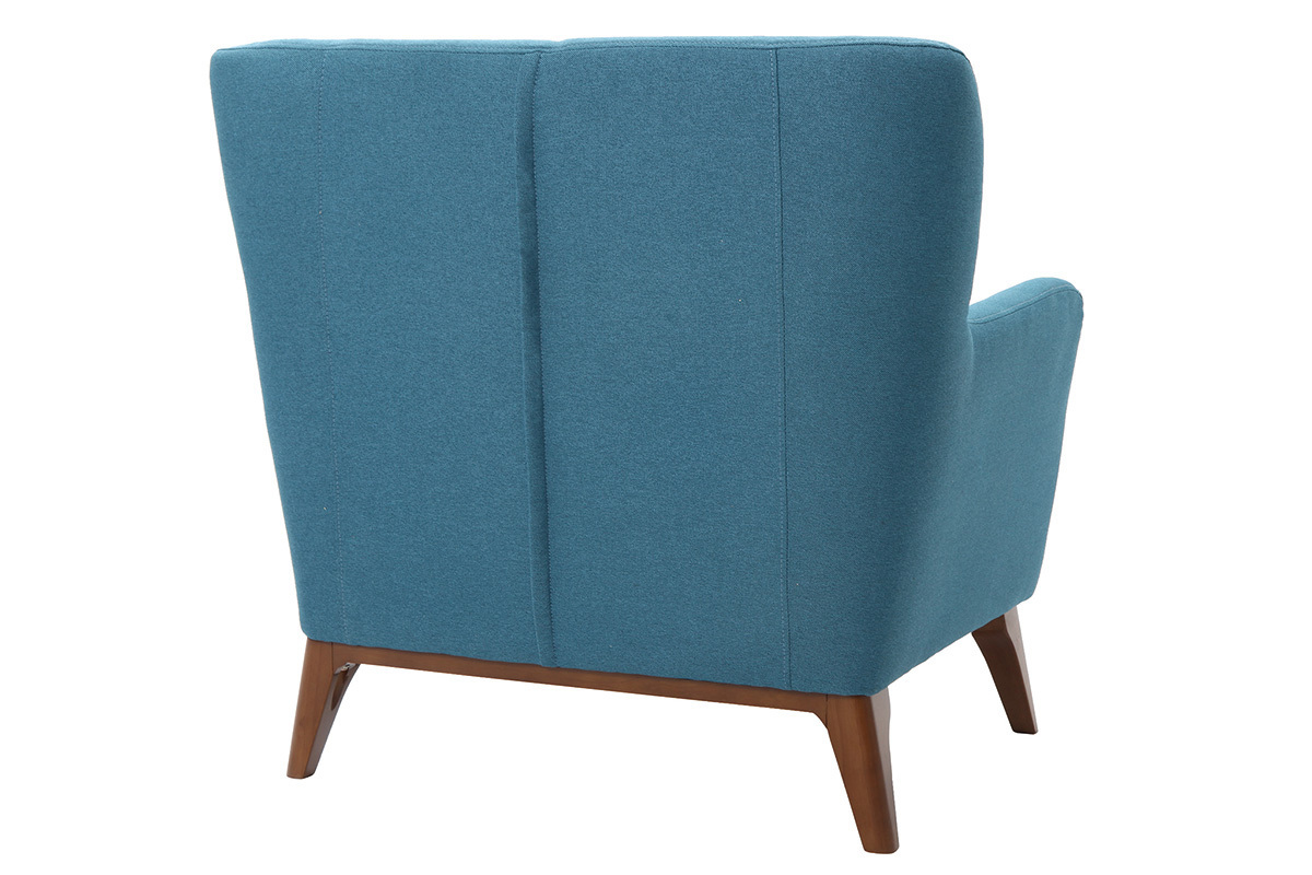 Fauteuil vintage bleu canard MARKUS