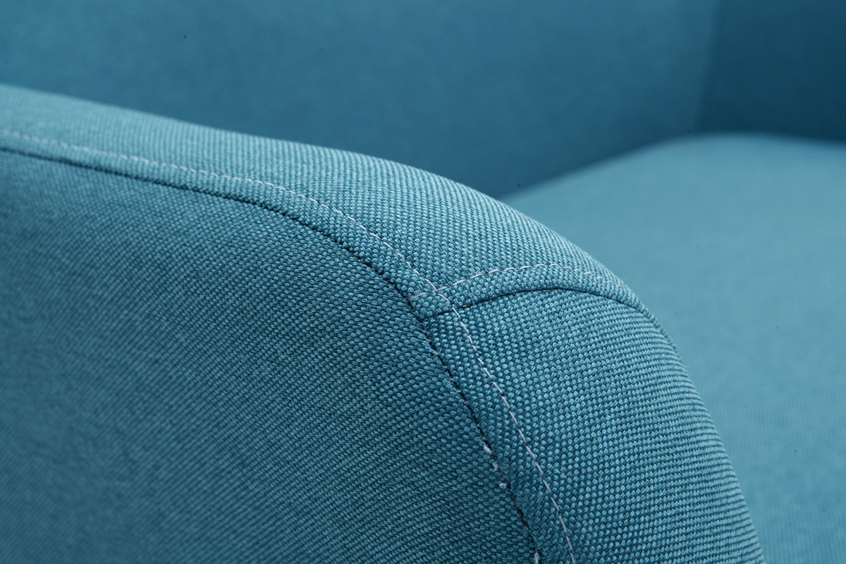 Fauteuil vintage bleu canard MARKUS