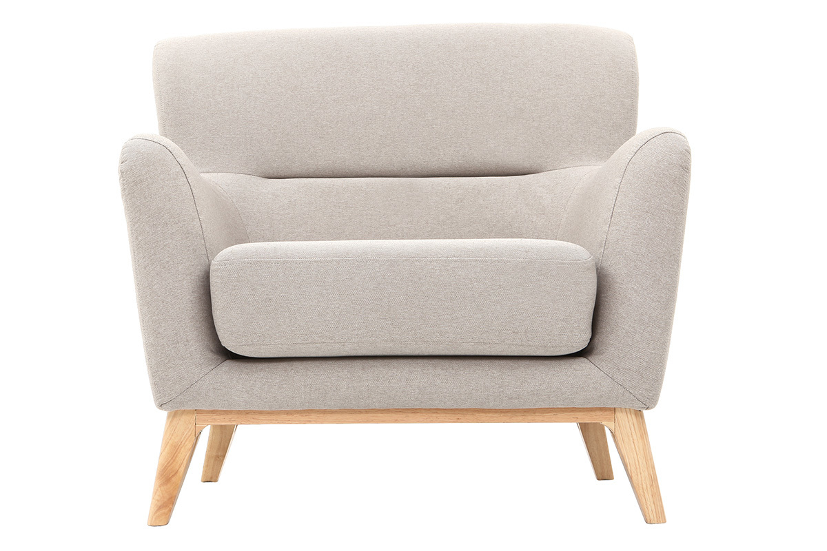 Fauteuil vintage gris clair MARKUS