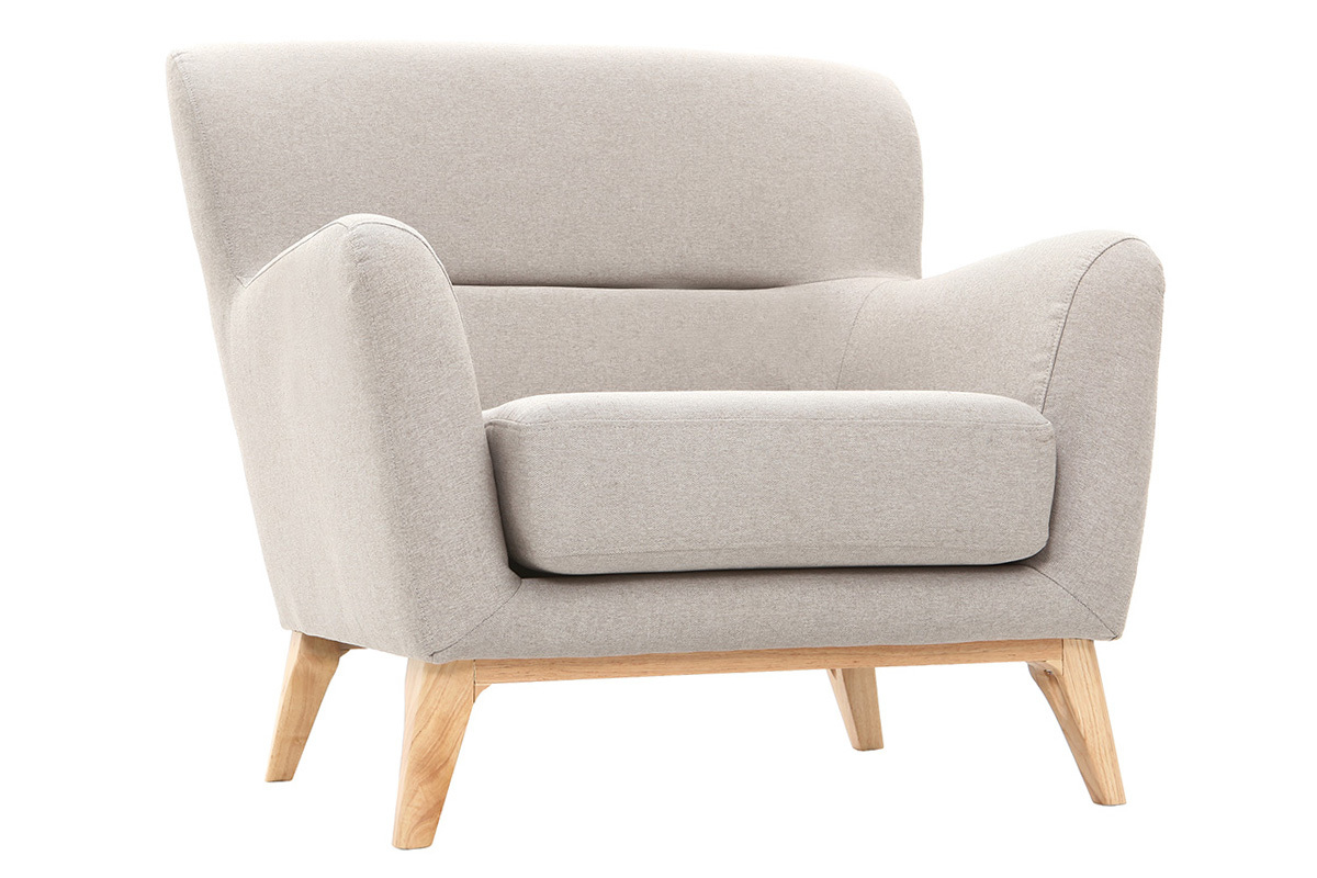 Fauteuil vintage gris clair MARKUS