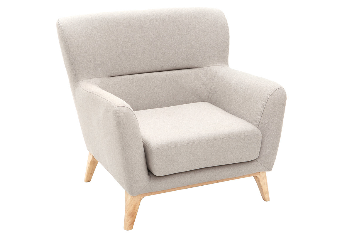 Fauteuil vintage gris clair MARKUS