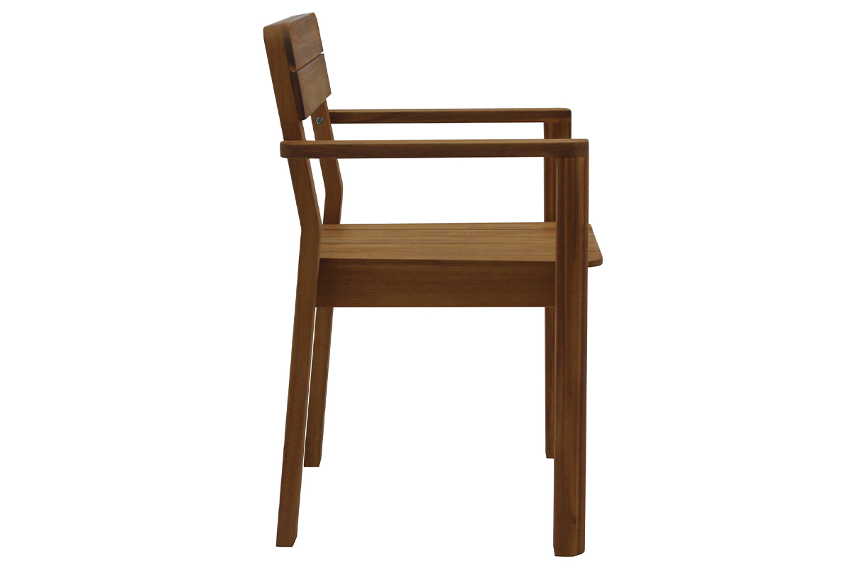 Fauteuils de jardin en bois massif (lot de 2) AKIS