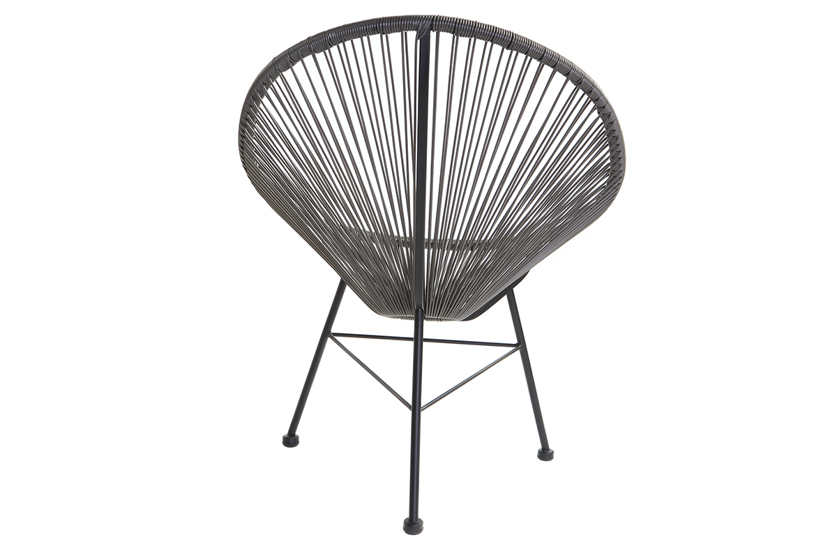 Fauteuils de jardin en fils de r�sine gris (lot de 2) BELLAVISTA