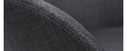 Fauteuils design gris anthracite et bois clair (lot de 2) DALIA