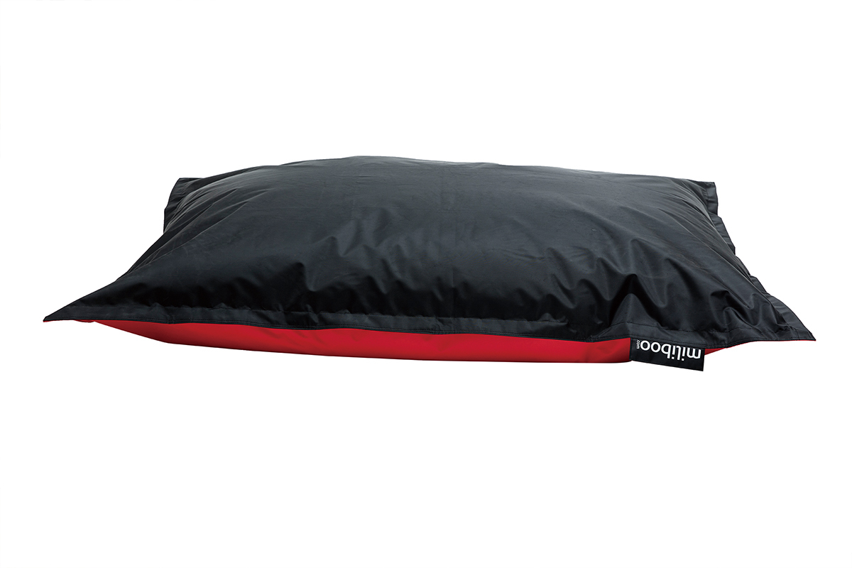 Housse de pouf g�ant bicolore noir et rouge BIG MILIBAG