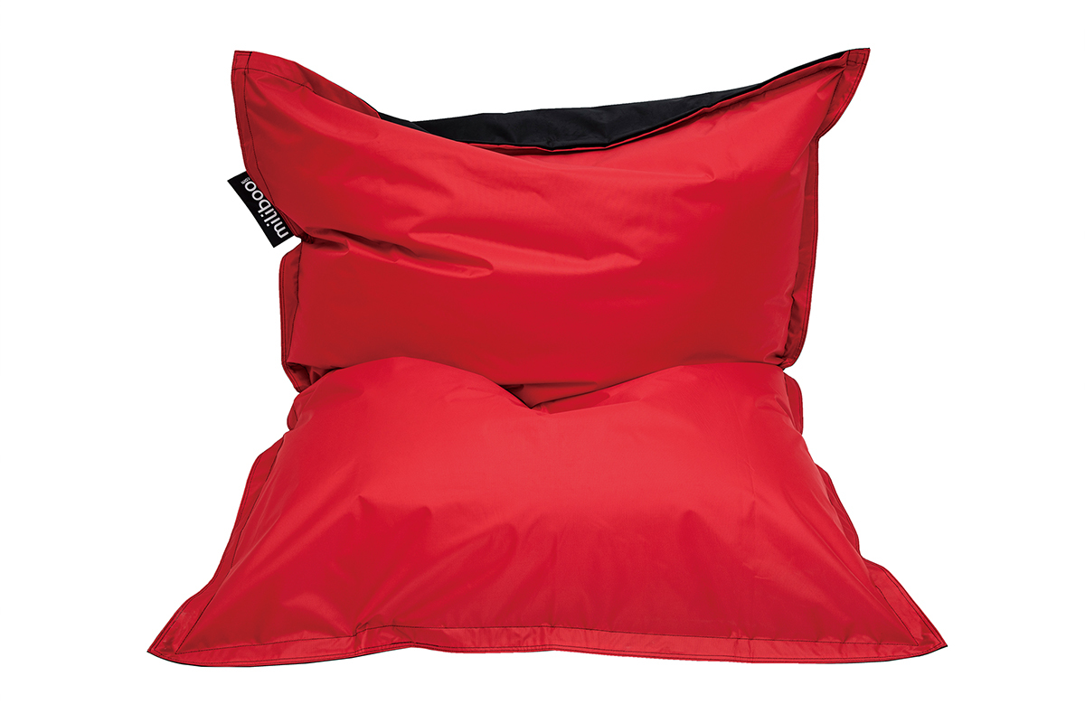 Housse de pouf g�ant bicolore noir et rouge BIG MILIBAG