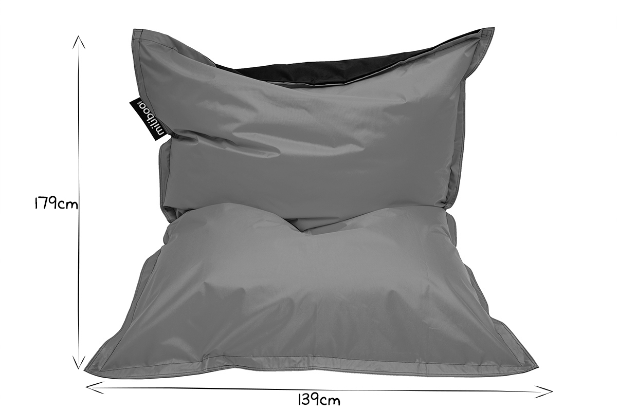 Housse de pouf g�ant bicolore noir et rouge BIG MILIBAG