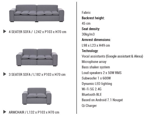 Connected sofa