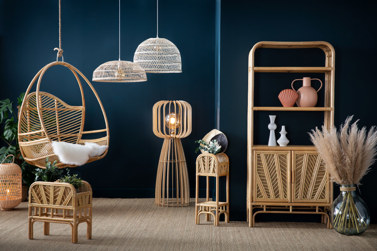 Jardini�re en rotin GALON