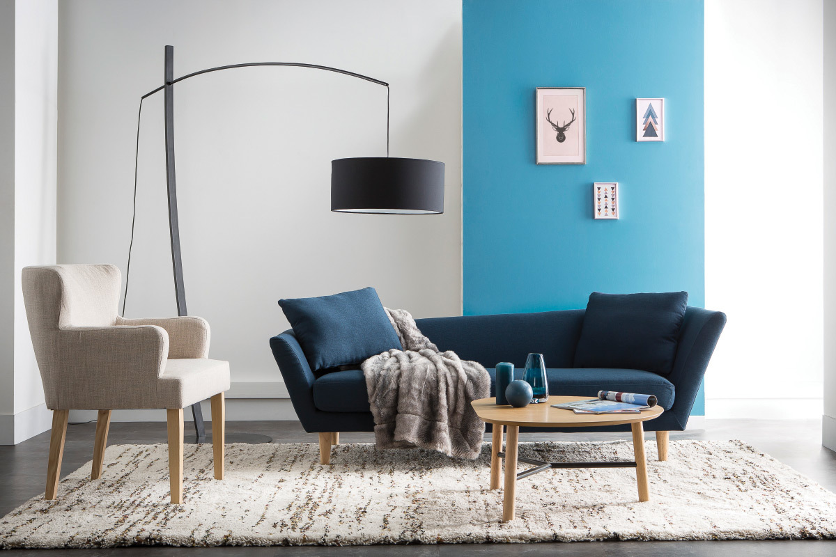 Lampadaire arc design acier blanc ESCAPE