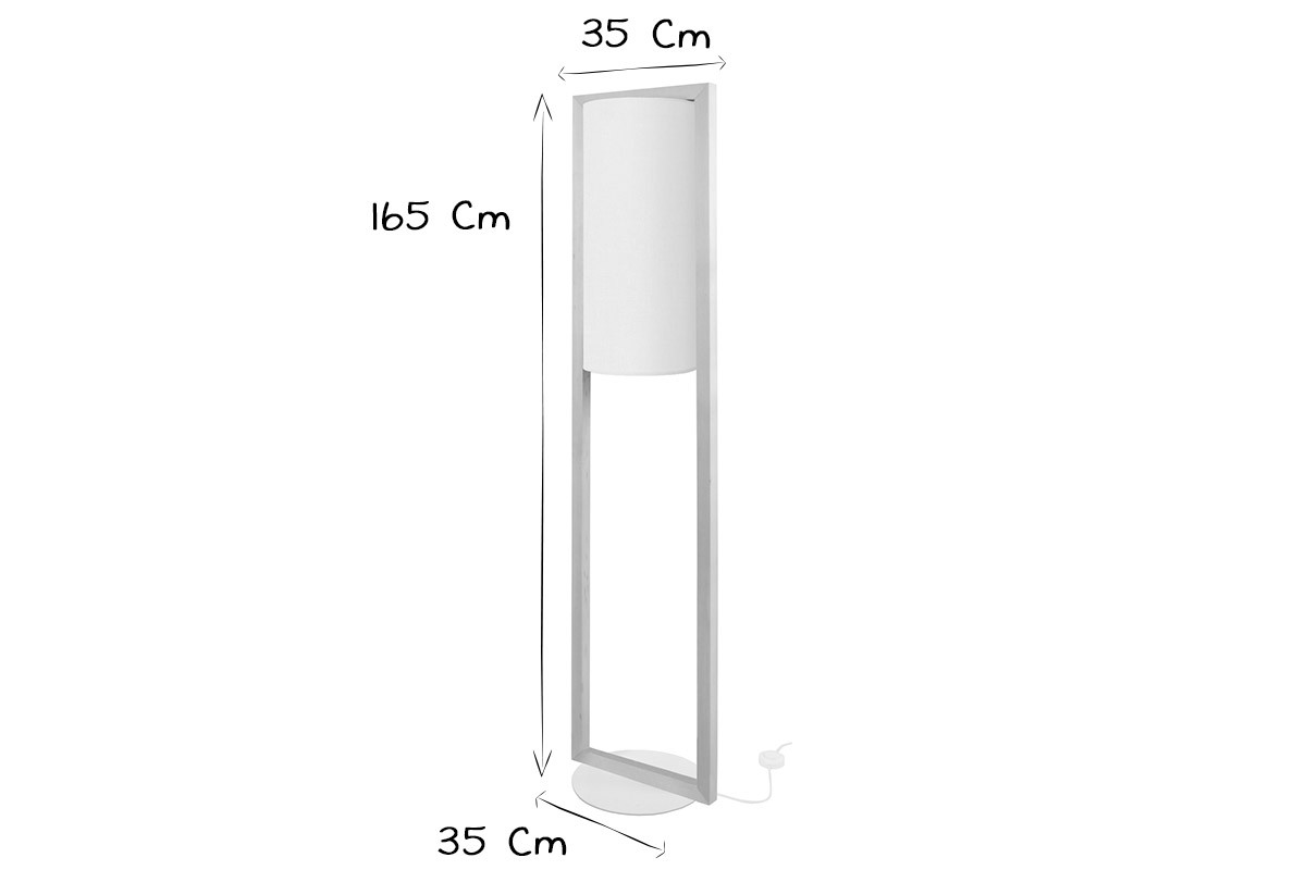 Lampadaire design en bois H165 cm HATHA