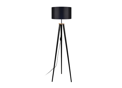 Lampadaire design tr&eacute;pied bois noir TRIPOD