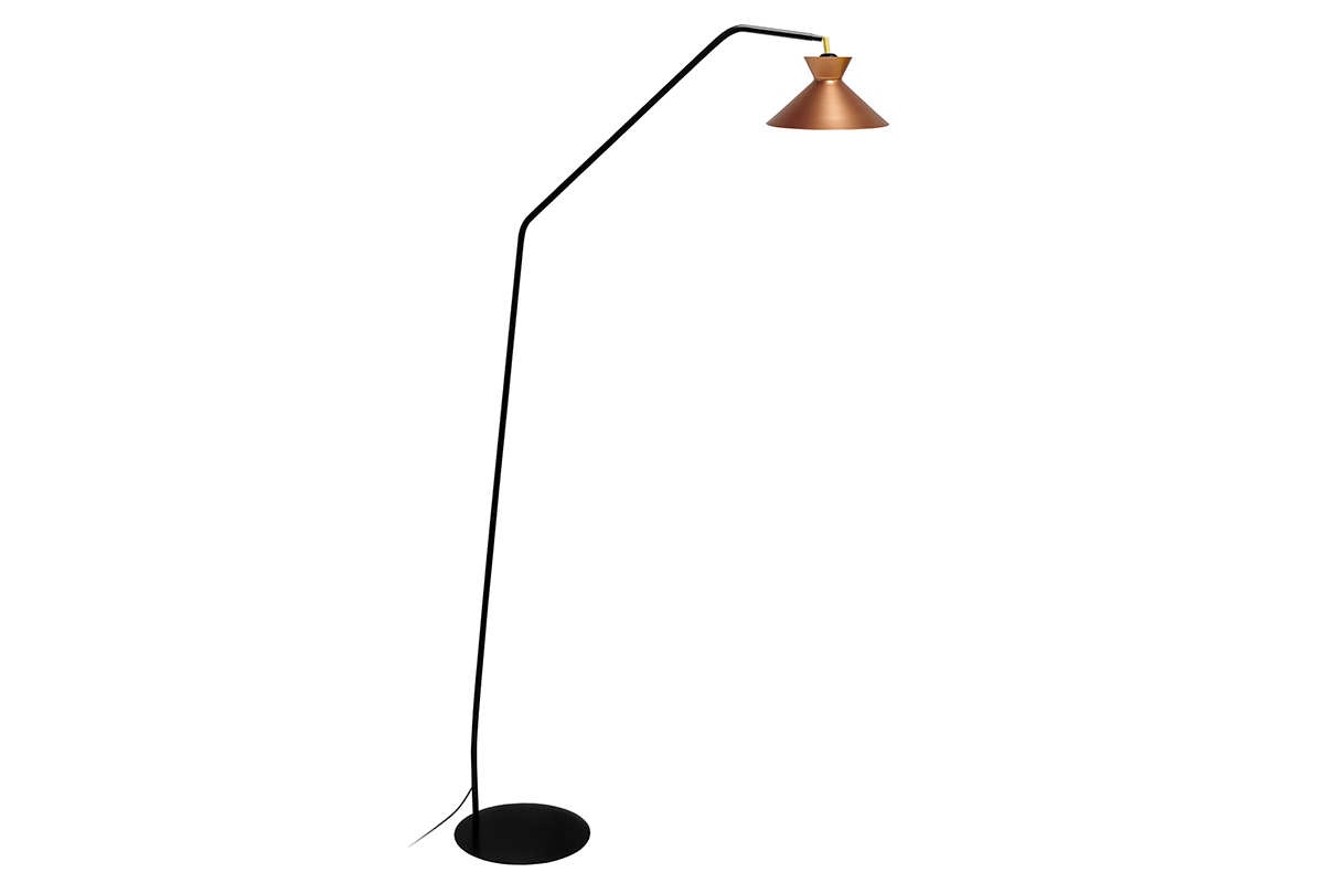 Lampadaire liseuse design acier cuivre LEEDS