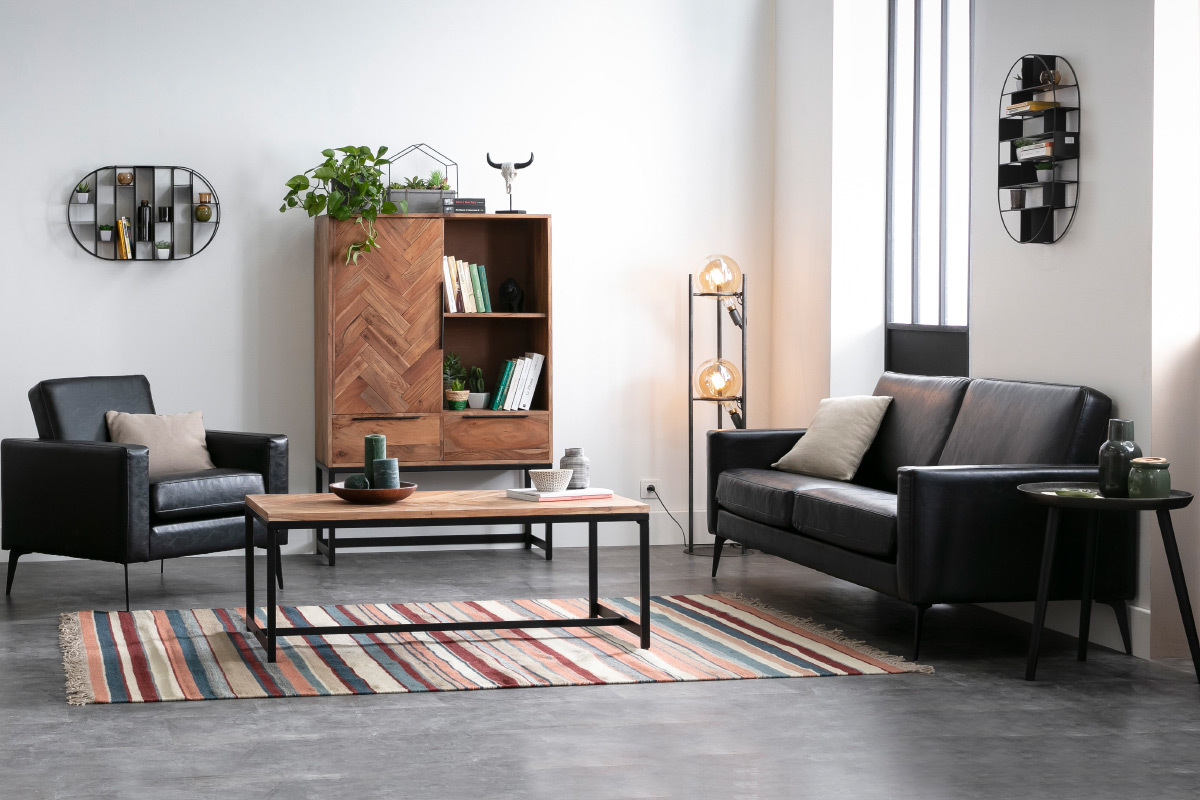 Lampadaire moderne m�tal argent vieilli MARS