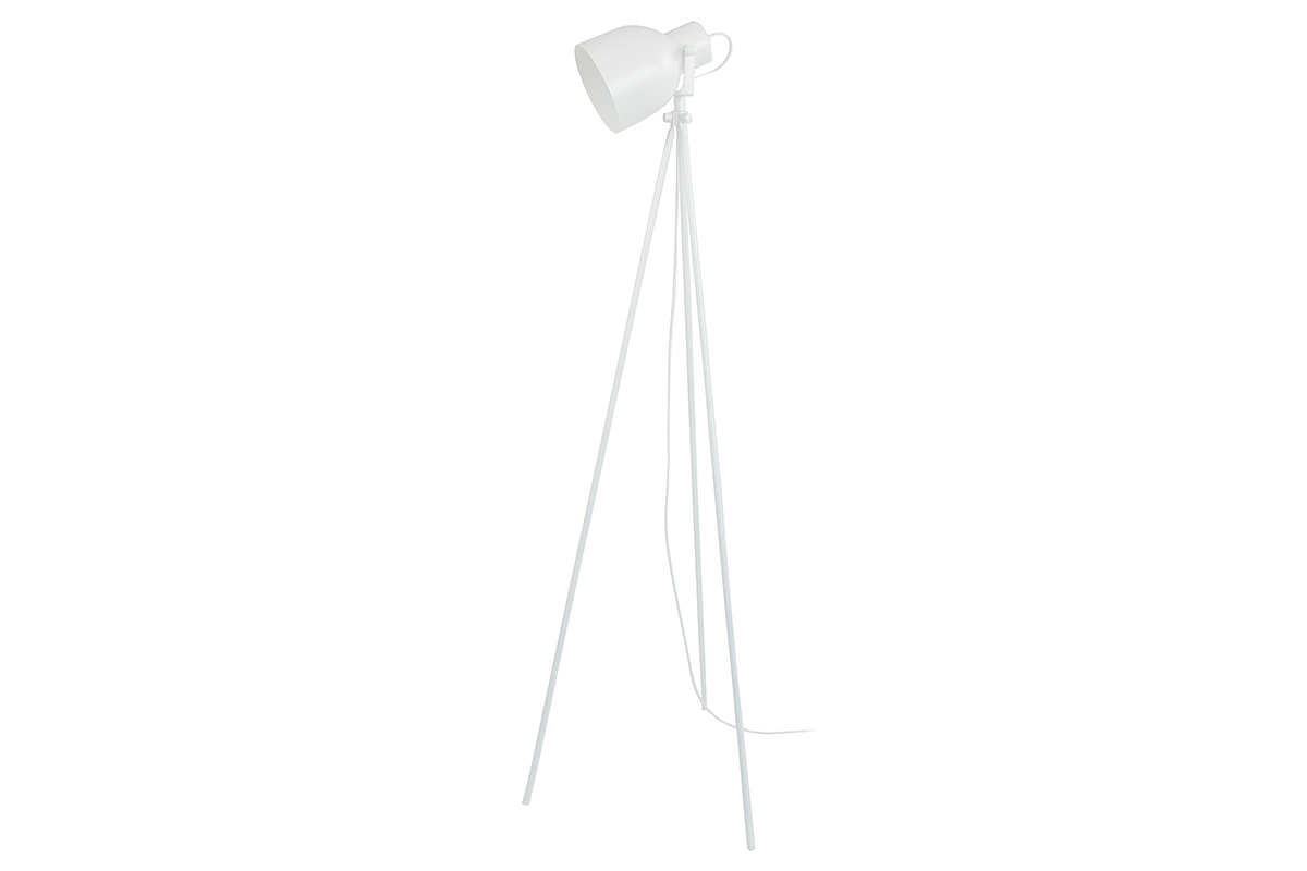 Lampadaire trpied acier blanc CITY
