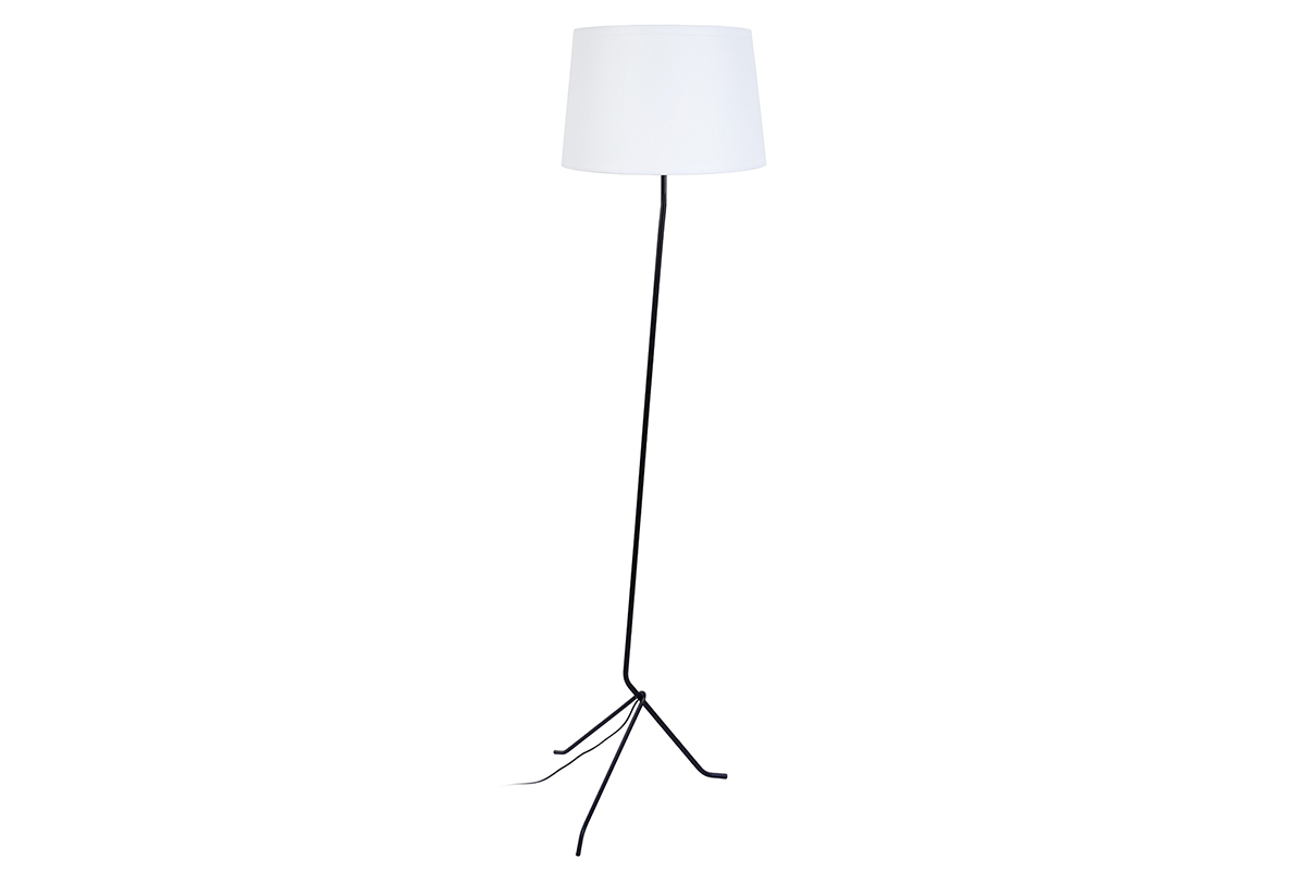 Lampadaire trpied acier blanc DANDY