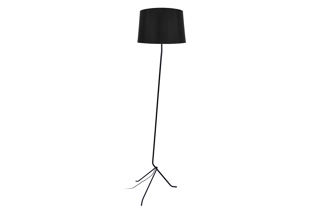 Lampadaire trpied acier noir DANDY