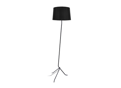 Lampadaire tr&eacute;pied acier noir DANDY