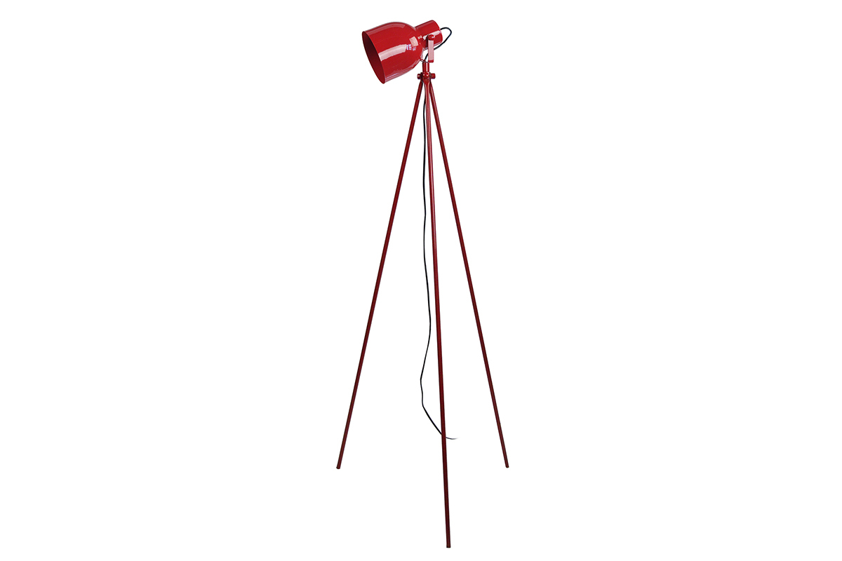 Lampadaire trpied acier rouge CITY