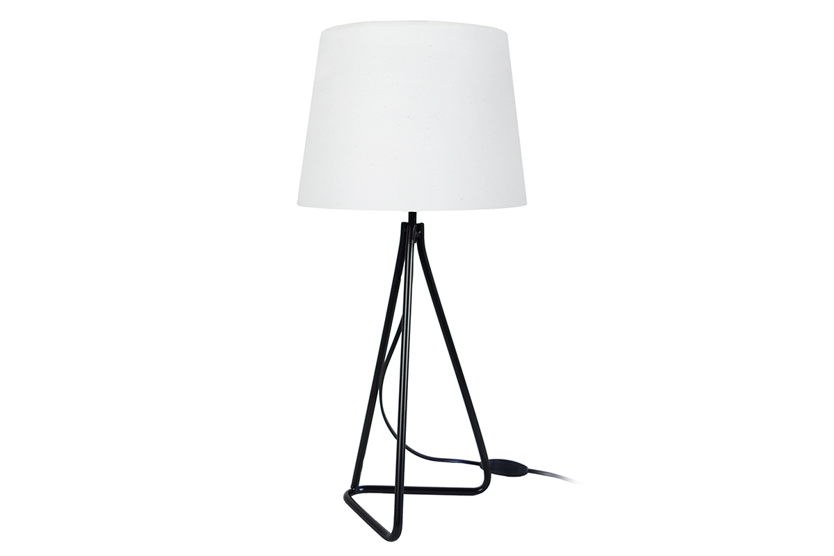 Lampe  poser design acier blanc LADY