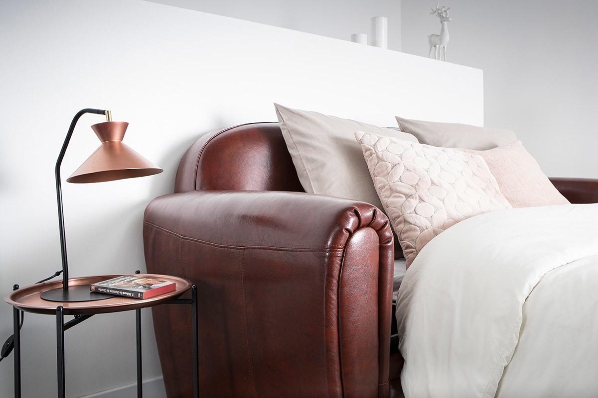 Lampe  poser design acier cuivr LEEDS