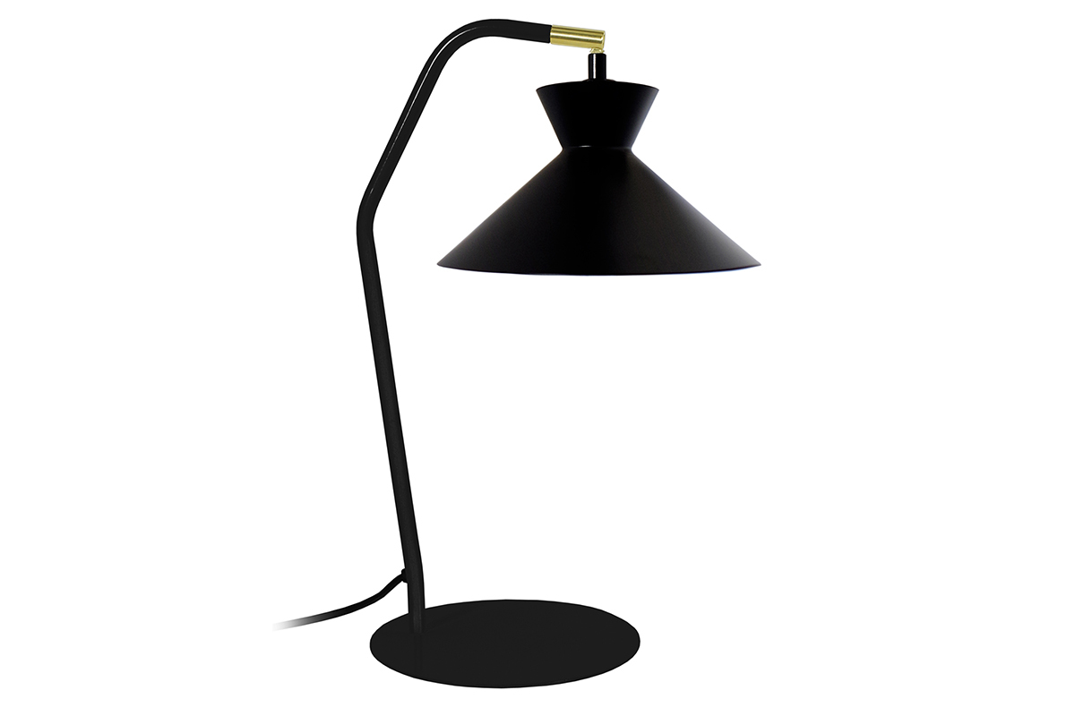 Lampe  poser design acier noir LEEDS