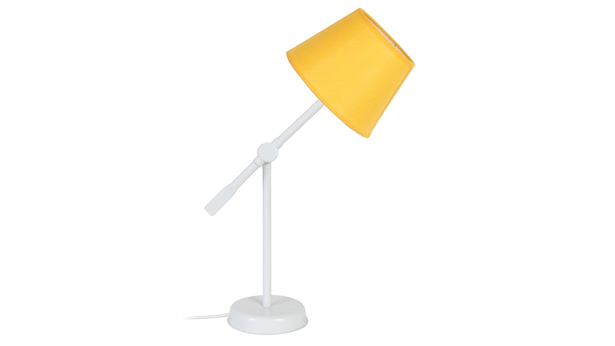 Lampe  poser design articule acier jaune LUCIO