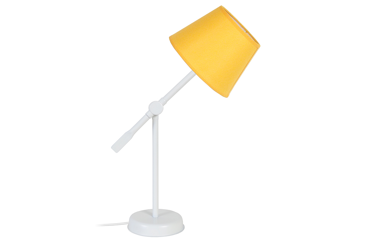 Lampe  poser design articule acier jaune LUCIO