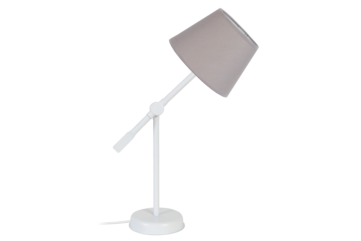 Lampe  poser design articule acier taupe LUCIO