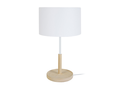 Lampe &agrave; poser design bois blanc ELIOT