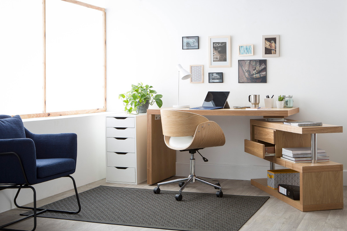 Lampe  poser design mtal blanc AMPLO