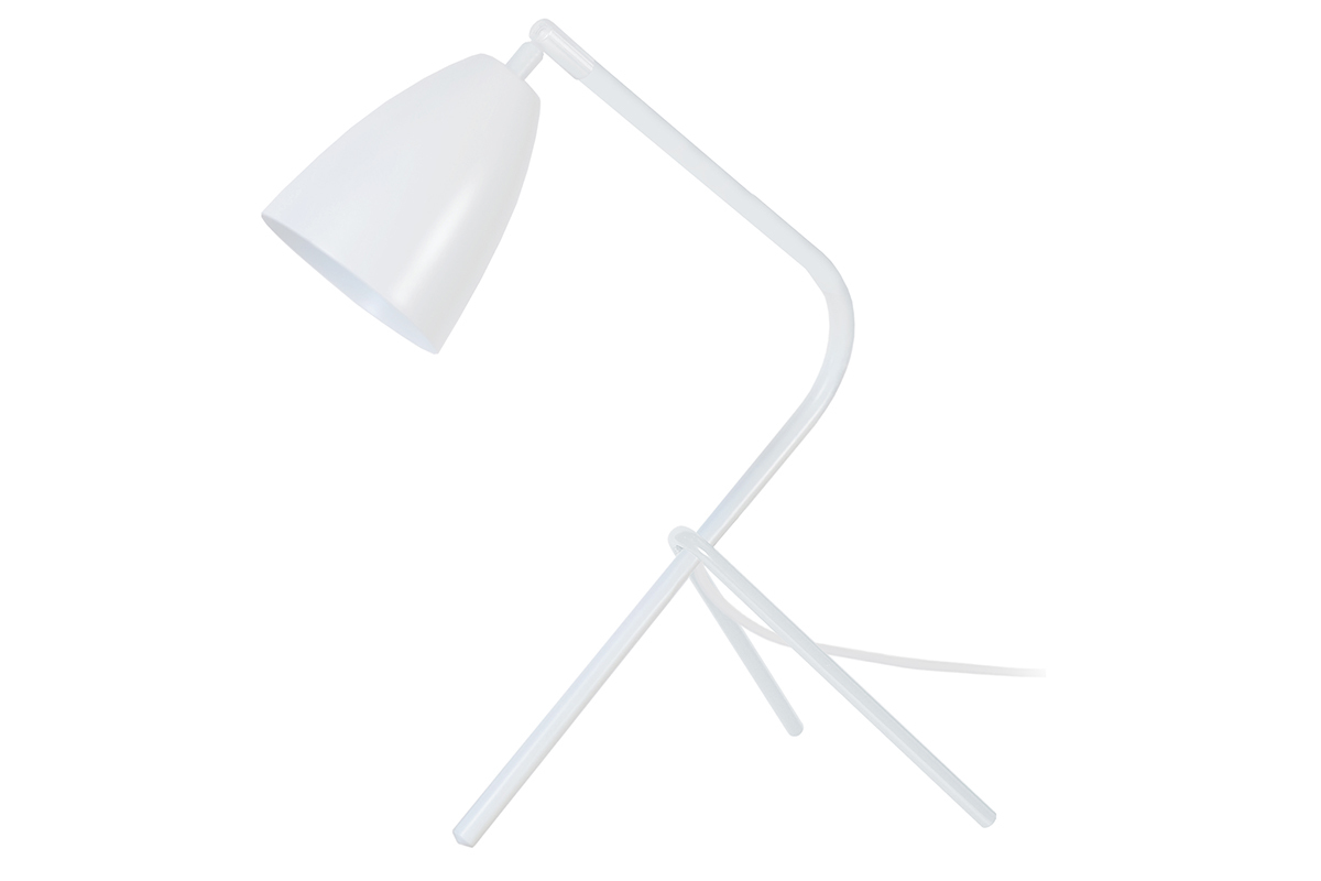Lampe  poser design mtal blanc FRIDAY