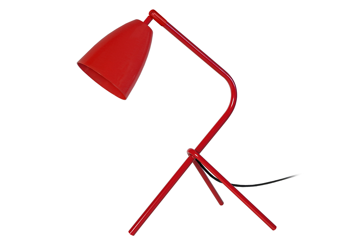 Lampe  poser design mtal rouge  FRIDAY