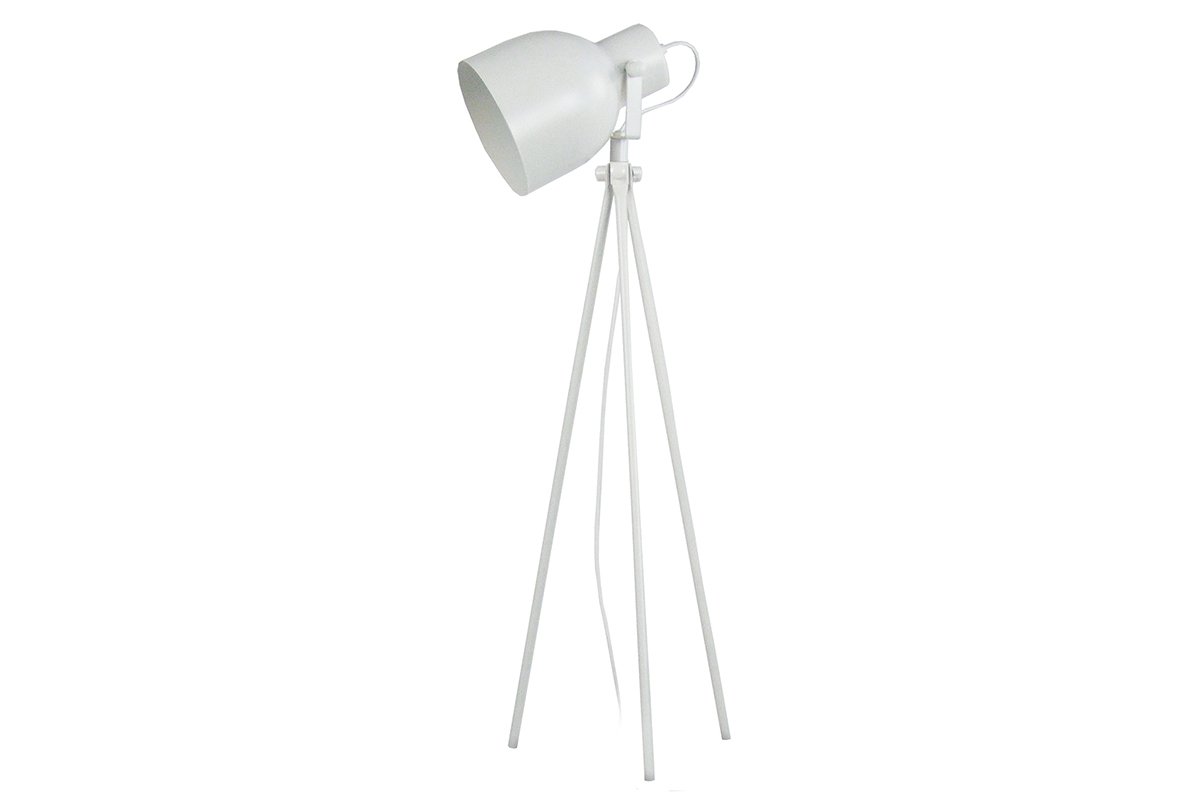 Lampe  poser design trpied acier blanc CITY