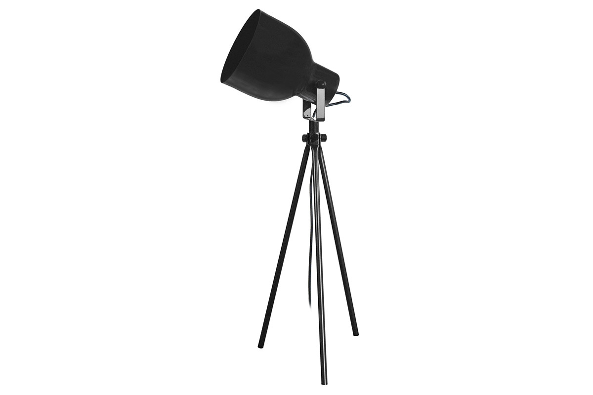 Lampe  poser design trpied acier noir CITY