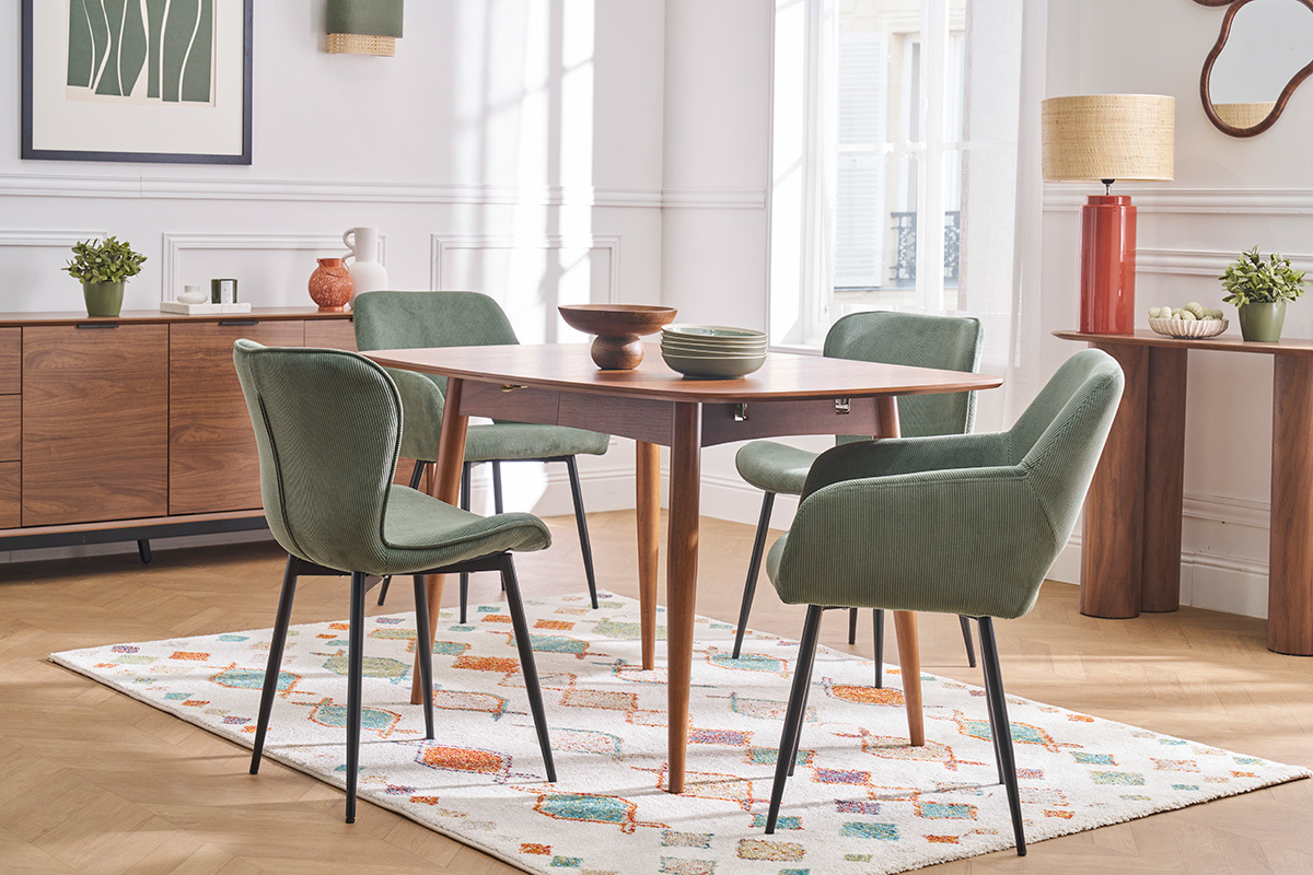 Lampe  poser en cramique maille terracotta et abat-jour en raphia naturel H64 cm MAJES