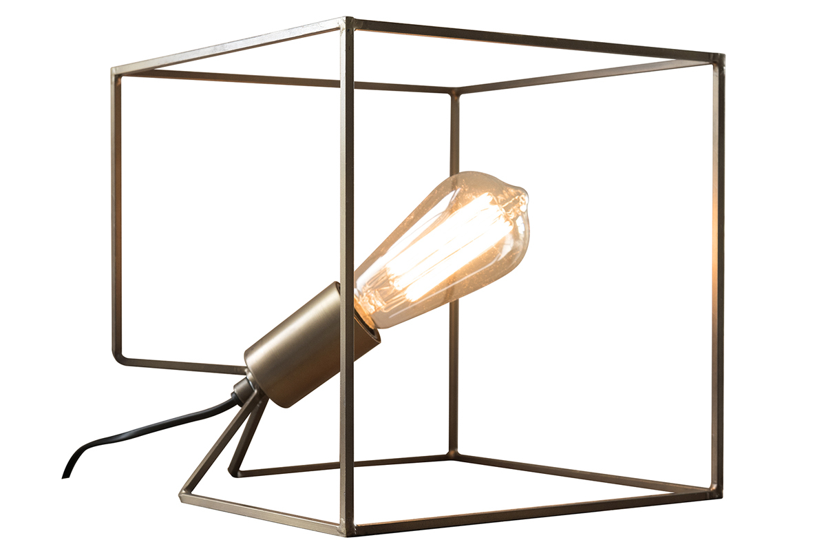 Lampe � poser en m�tal et finition bronze antique CORNER