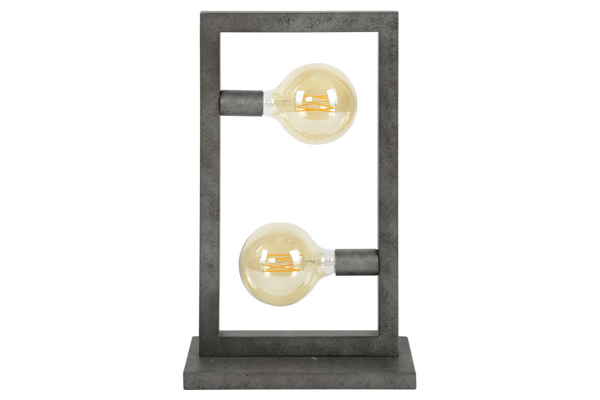 Lampe � poser en m�tal vieilli et verre LIDO