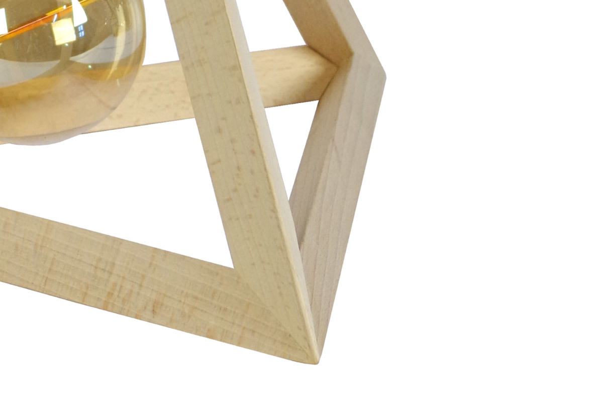 Lampe � poser pyramide en bois DUNE