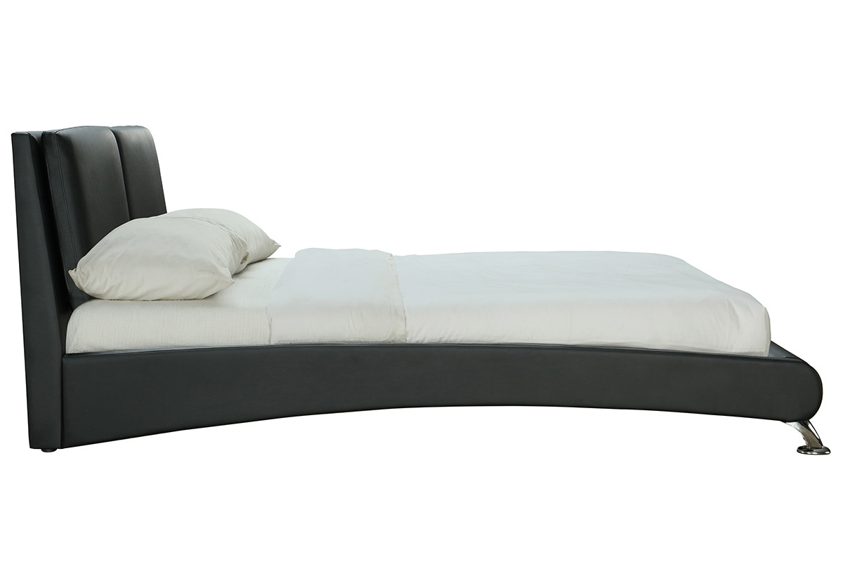 Lit 160x200 2 places noir JOAO